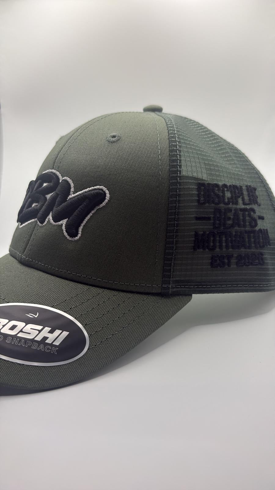 Khaki & Black Writing DBM CAP