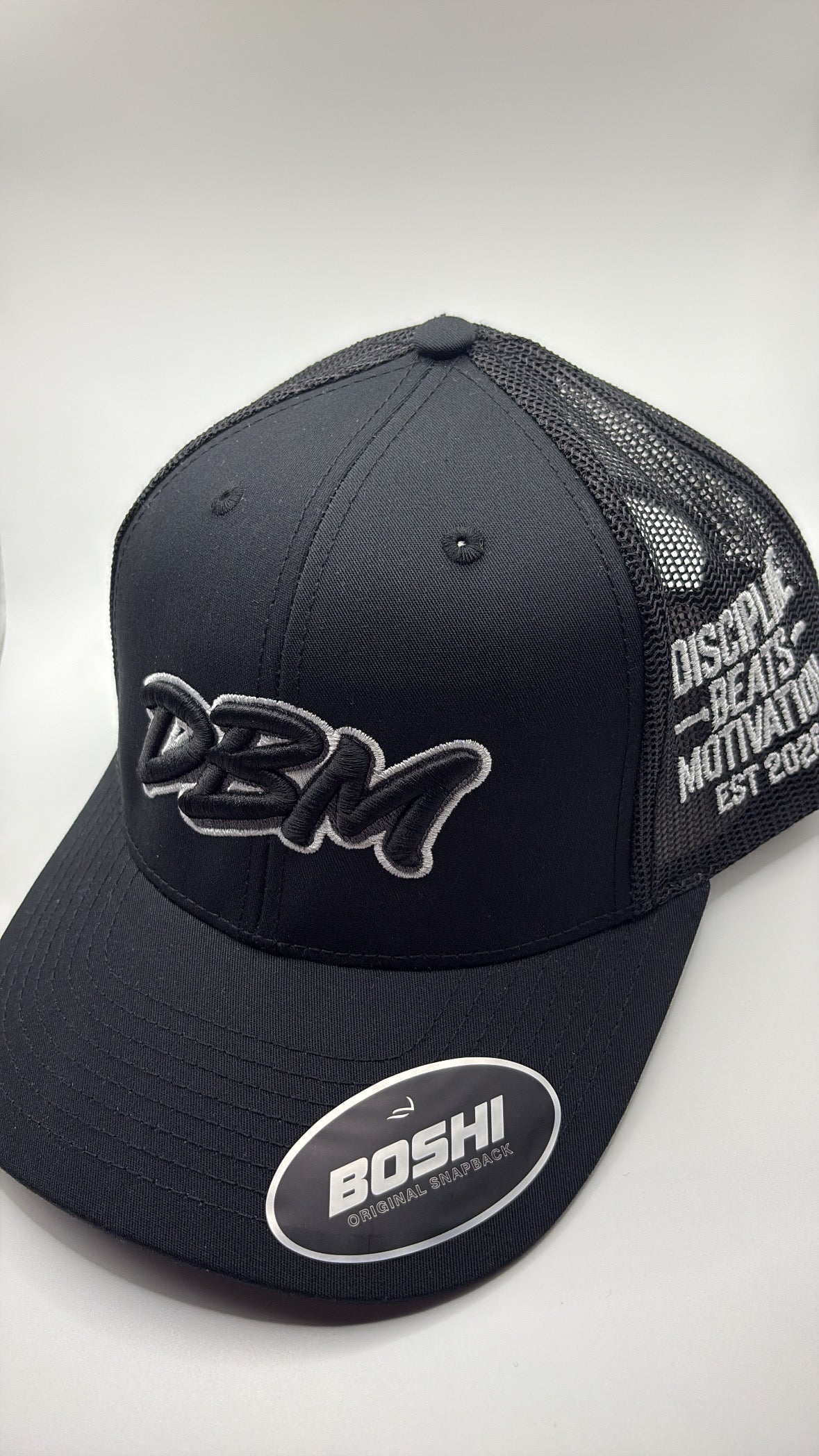 Black & Black - White Outline DBM CAP