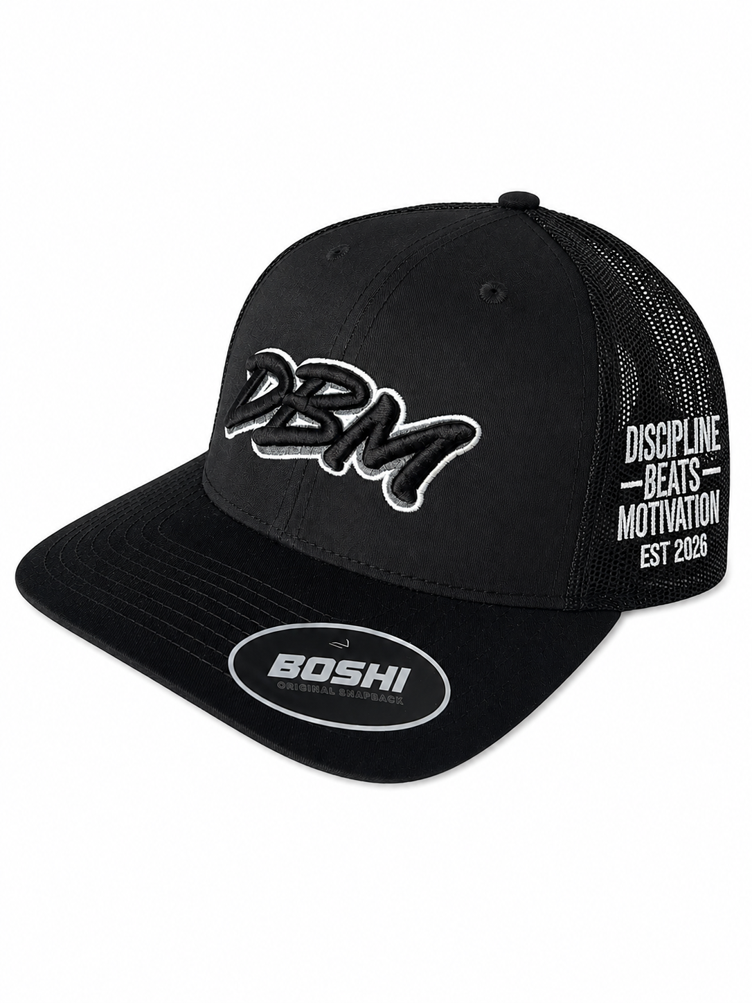 Black & Black - White Outline DBM CAP