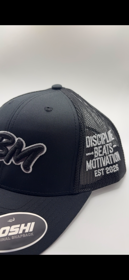 Black & Black - White Outline DBM CAP