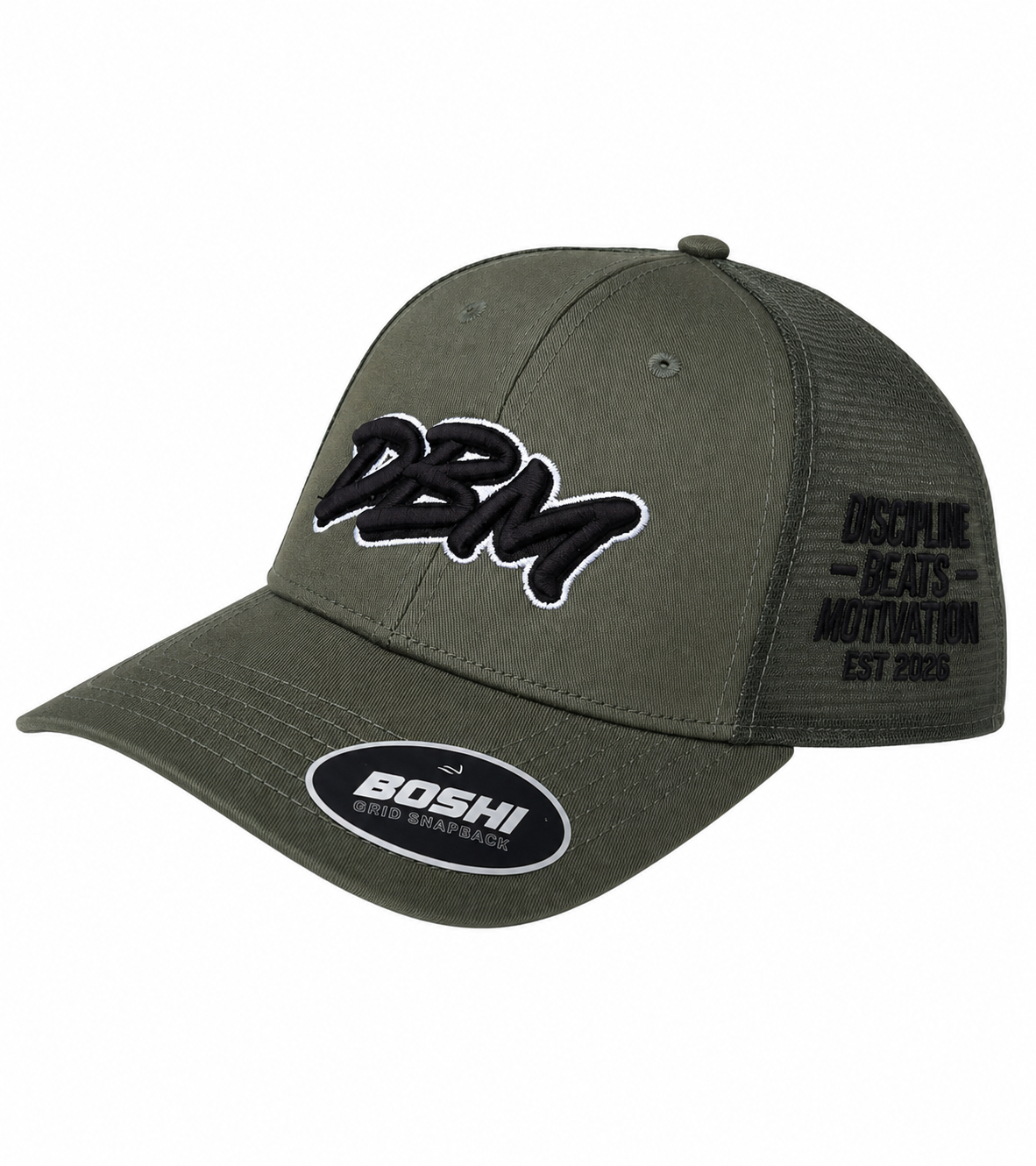 Khaki & Black Writing DBM CAP